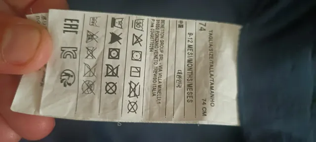 Abrigo Benetton bebé 74cm