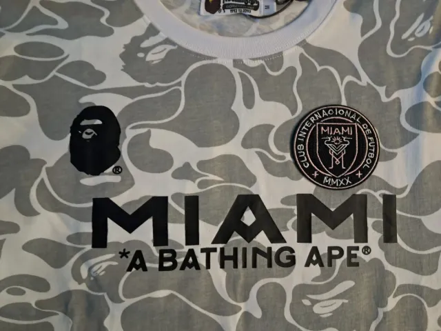 T-shirt Bape M Camo Bianco International Mia Mi FC