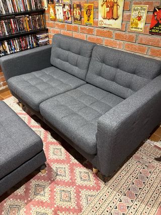 Sofá y reposapiés IKEA Landskrona Gris
