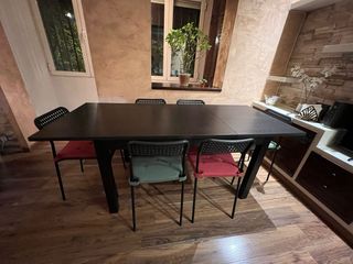 Mesa Comedor Extensible Negra