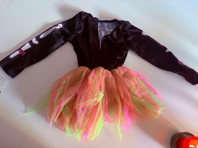 Disfraz Halloween Esqueleto Tutú y Máscara