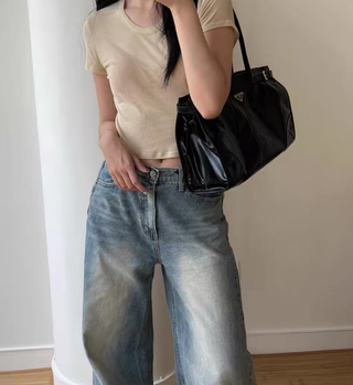 Bolso Prada Softlux negro de tamaño mediano