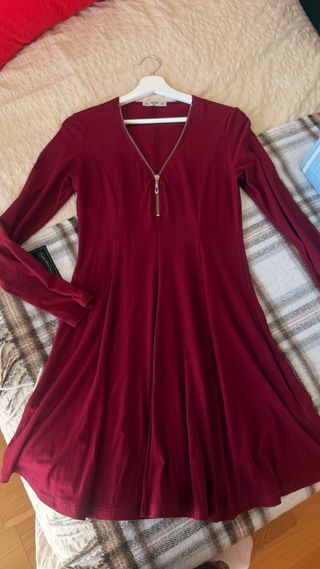 Vestido granate talla S