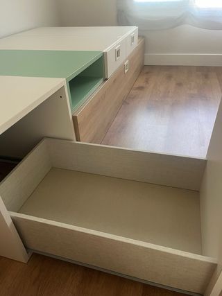 Estructura cama 90 con cama supletoria