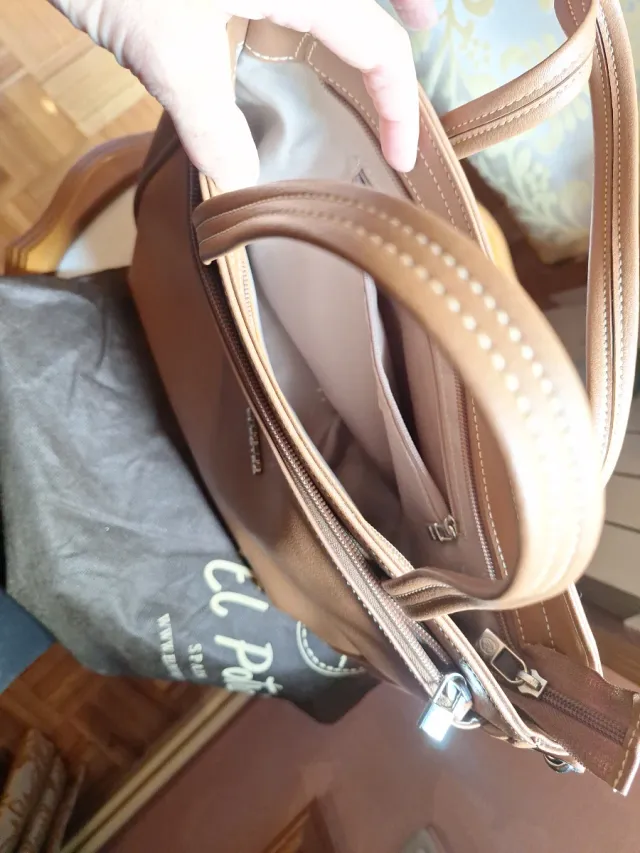 Bolso de mano El Potro color camel