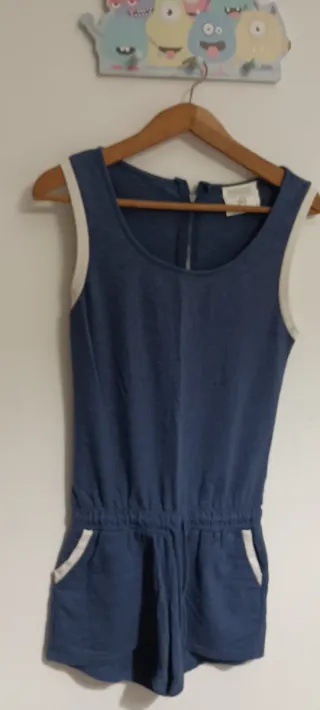 Mono corto azul con cintura elástica