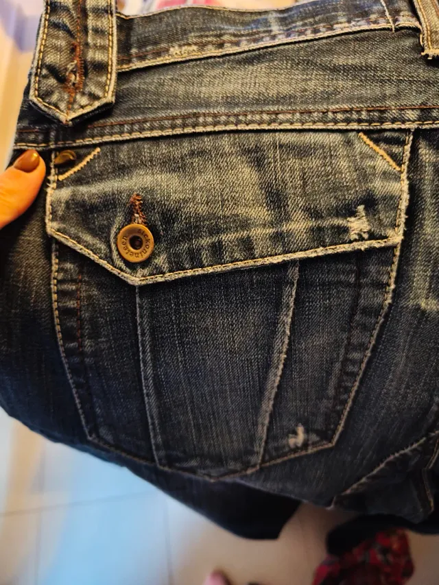 Vaqueros Rectos Hombre Azul