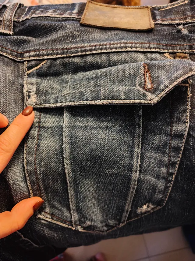 Vaqueros Rectos Hombre Azul