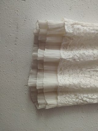 Vestido/Camisa tirantes encaje blanco talla única
