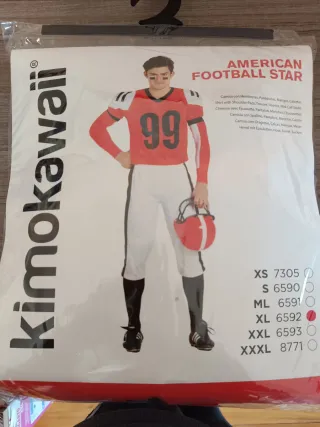 Disfraz Kimokawaii Fútbol Americano Talla XL