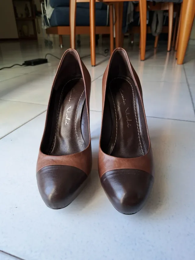 Scarpe vera pelle tacco 12 cm n.37