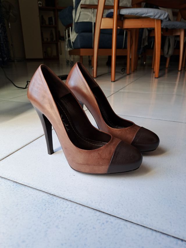 Scarpe vera pelle tacco 12 cm n.37