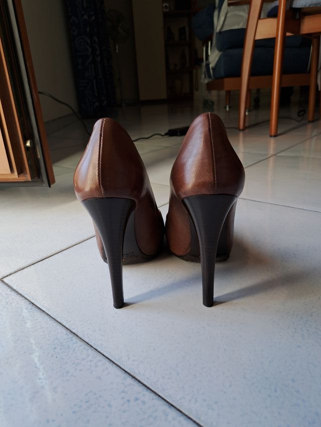 Scarpe vera pelle tacco 12 cm n.37