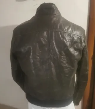 Giubbino Vera Pelle Uomo Marrone giacca vintage