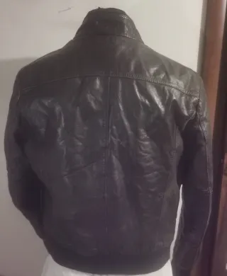 Giubbino Vera Pelle Uomo Marrone giacca vintage