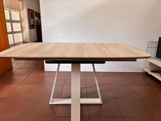 Mesa de comedor extensible madera y metal