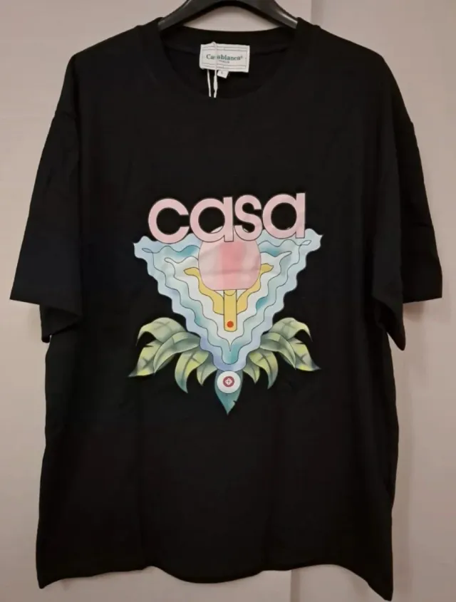 T-Shirt L Nera Casablanca Tennis Club Memphis Icon