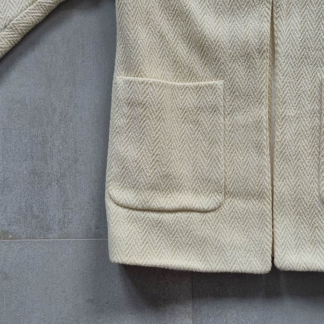 Massimo Dutti - Abrigo/Cárdigan Beige de algodón