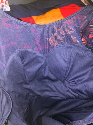 Abito da sera blu con pizzo