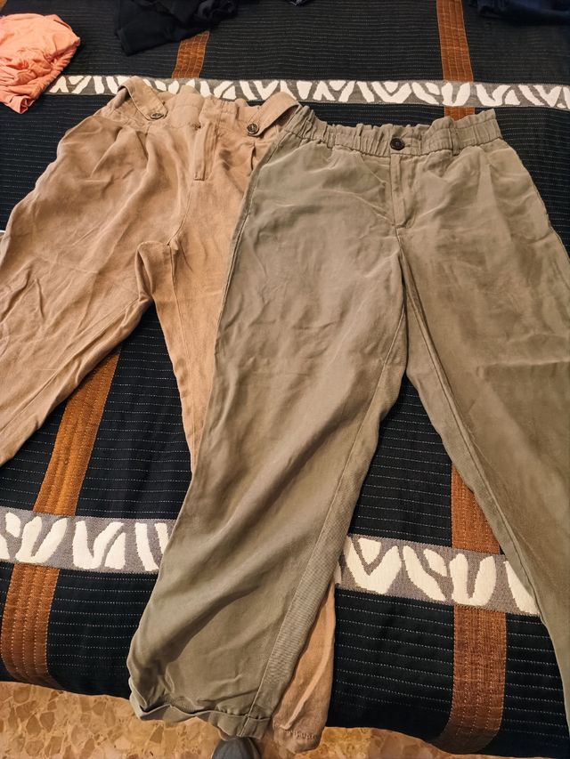 2 Pantalones Mujer Talla L (40)