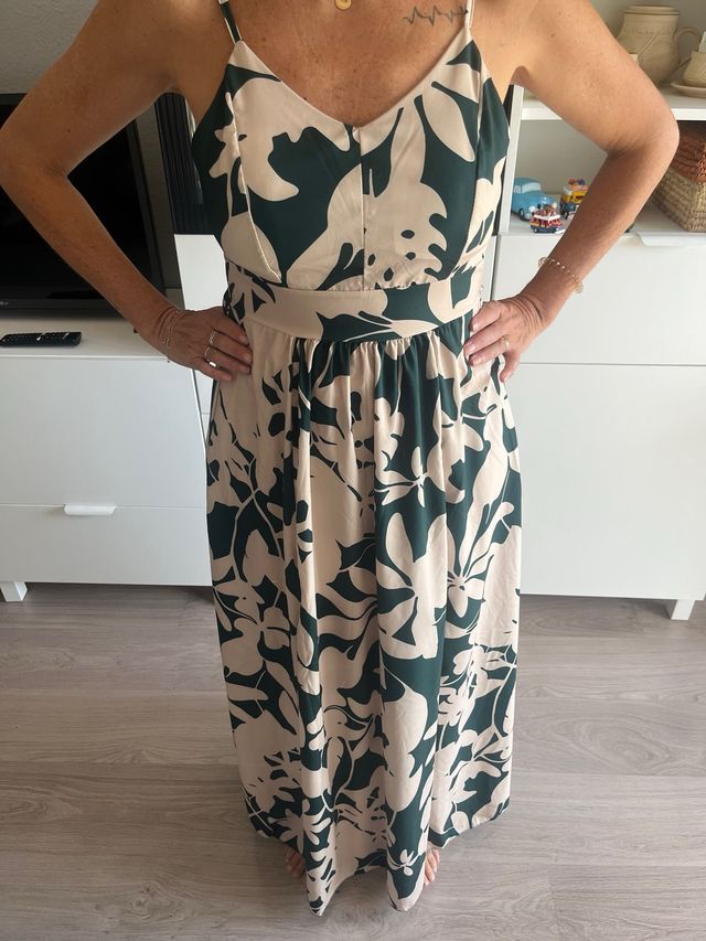 Vestido largo estampado floral