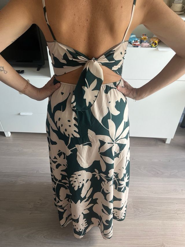 Vestido largo estampado floral