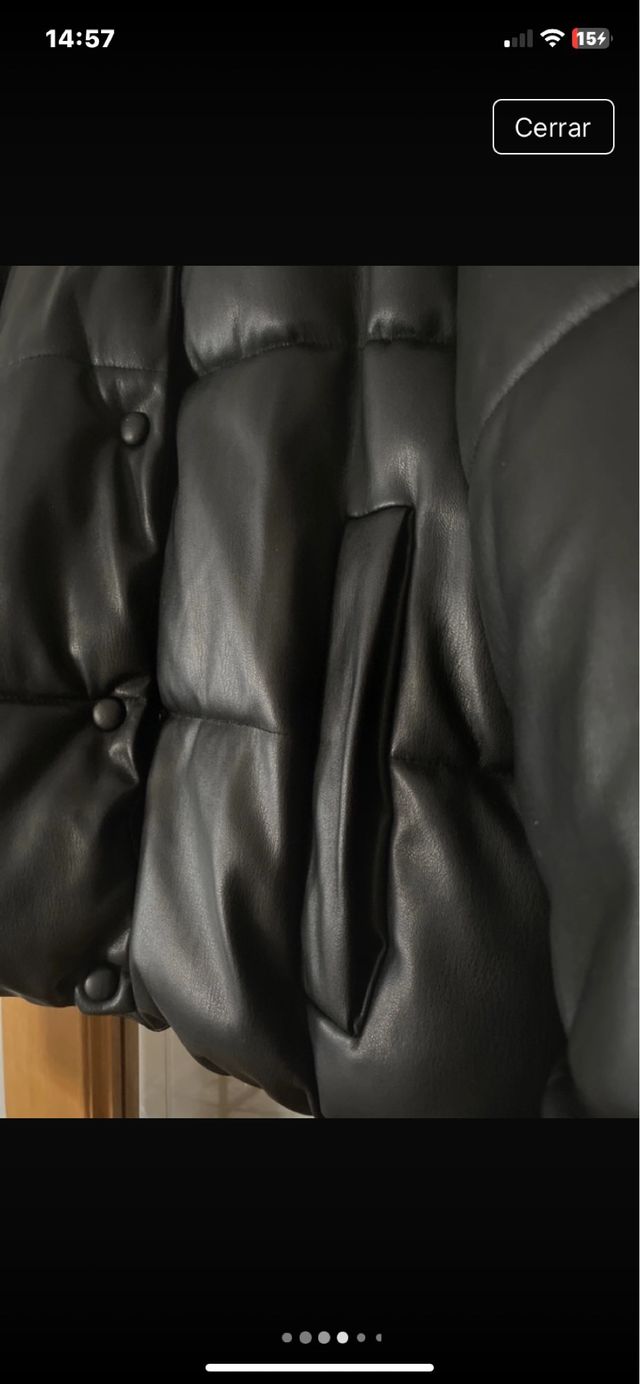 Plumas de cuero Zara negro