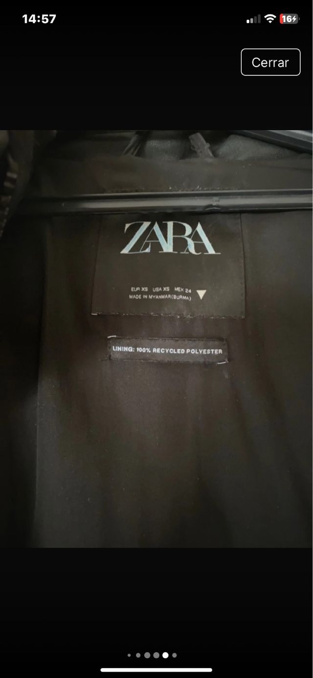 Plumas de cuero Zara negro