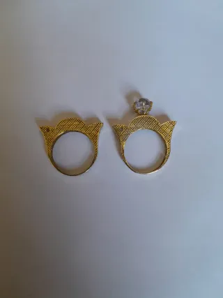 Anillo Oro 18k Jemelo con Circonita
