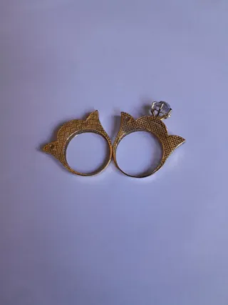 Anillo Oro 18k Jemelo con Circonita