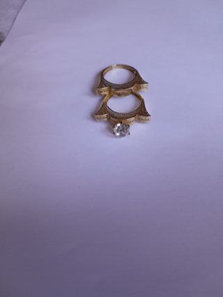 Anillo Oro 18k Jemelo con Circonita