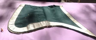 Montura de novia y manta bordada plata 

