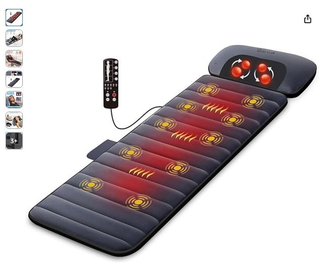 ✅ Colchoneta Masajeador Cuerpo Completo Calefacción Comfier