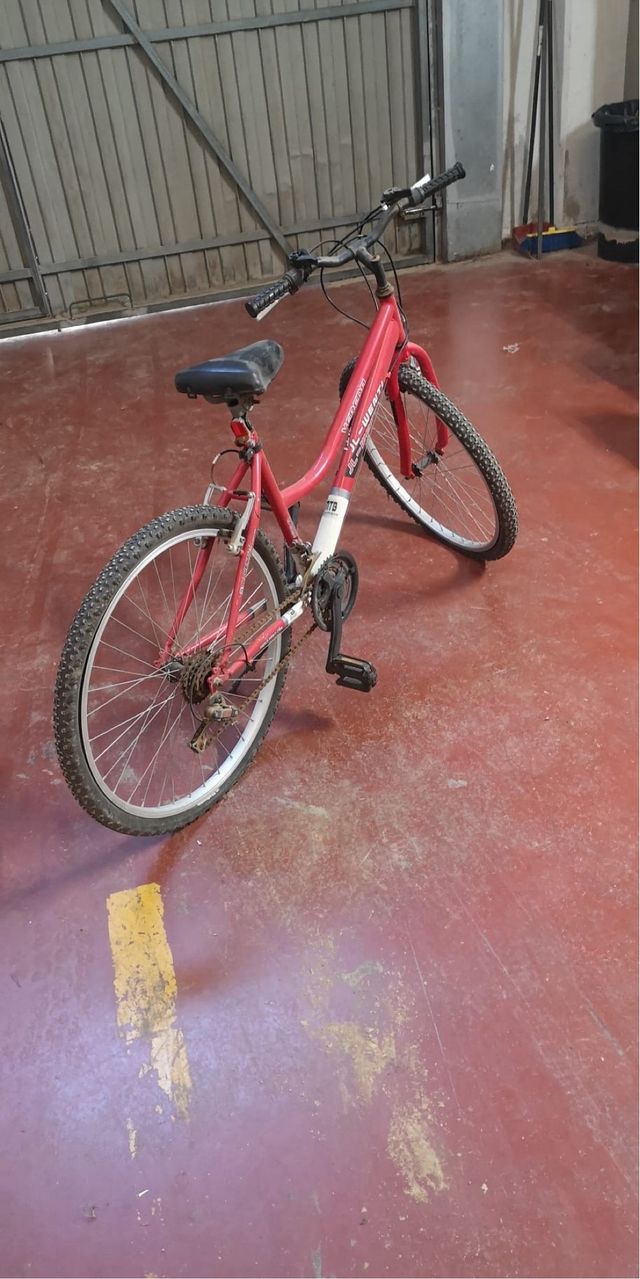 Bicicleta de montaña roja