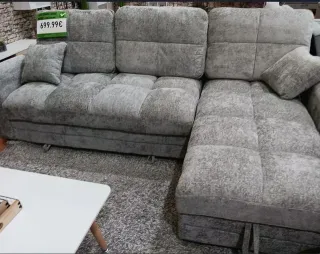 Sofá Cama Chaise Longue Gris