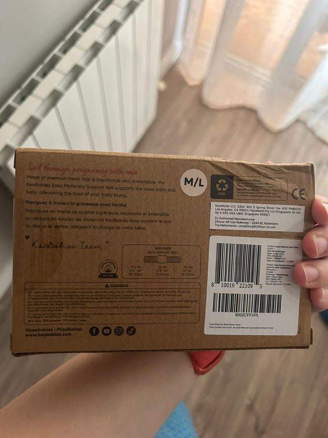 Cinturón Embarazo ajustable KeaBabies Ease Beige