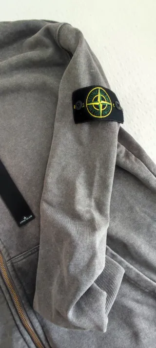 Sudadera Stone Island Gris Hombre