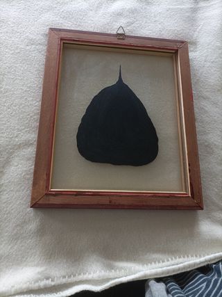 Quadro artistico su foglia dipinta a mano