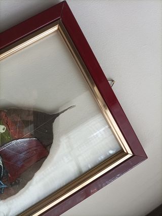 Quadro artistico su foglia dipinta a mano