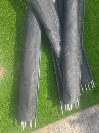Valla seguridad piscina tela y metal