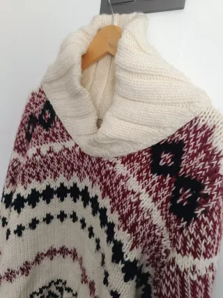 Jersey Lana Hombre Cuello Alto Patrón Étnico XL