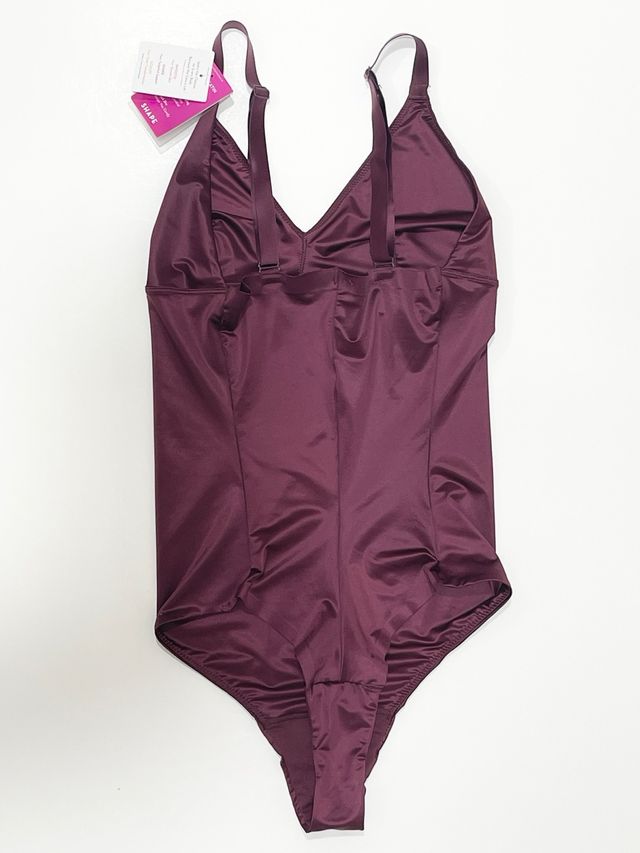 SPANX Body tanga en satén granate