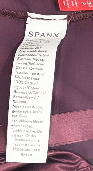 SPANX Body tanga en satén granate