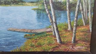 Cuadro Óleo Paisaje Original J. Alarcon