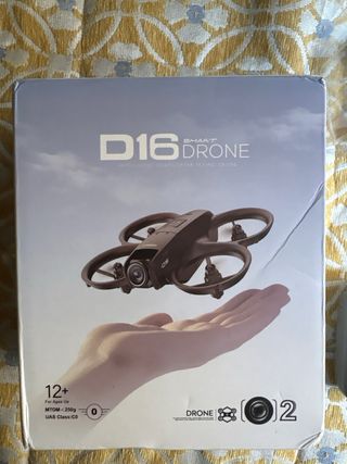 Dron D16 Inteligente Negro y Gris