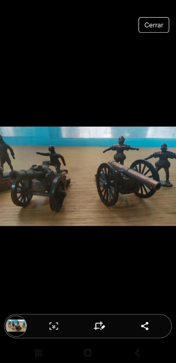 Soldados y cañones de plomo vintage Playme