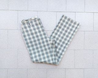 Pantaloni Benetton dritti colore beige e nero
