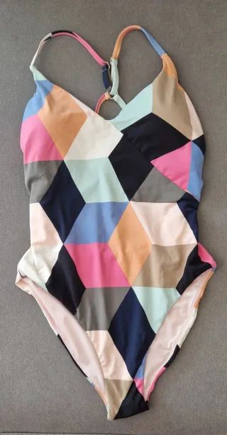 Bañador mujer estampado geométrico Talle M