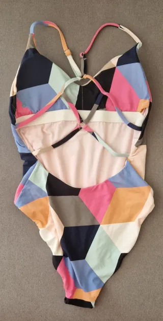 Bañador mujer estampado geométrico Talle M