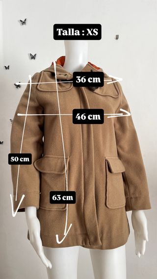 Parka Zara niña marrón Talla XS